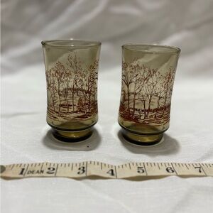 Vintage Libbey Scenic Glass Tumblers